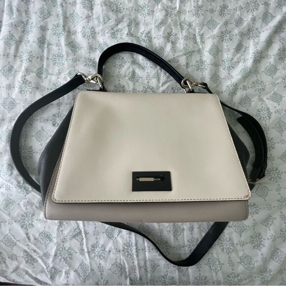 Kate Spade Purse - Totebag - Cream & Black - Y2k Shoulder Purse - Crossbody Bag - Picture 12 of 12